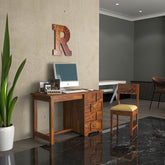 Solid Sheesham Wood Zigzag Study Table